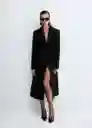 Abrigo Poderio Negro Talla L Mujer Mango
