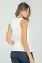 Top Basic Color Marfil Talla S Ragged