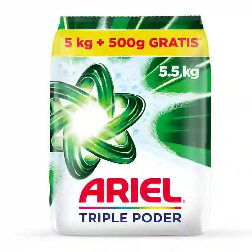 Detergente en Polvo Ariel Triple Poder (5000 Gr)
