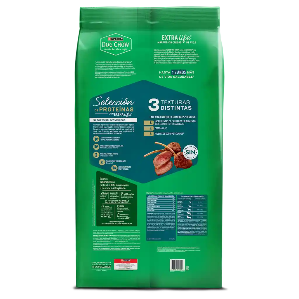 Comida para Perros Purina Dog Chow Selección Proteina Cordero x 20 kg
