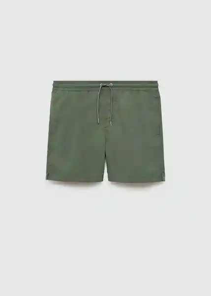 Short Bañador Liso Khaki Talla M Hombre Mango