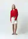 Saco Tejido Mujer Rojo Adrenalina Medio Talla S 482G037 Naf Naf