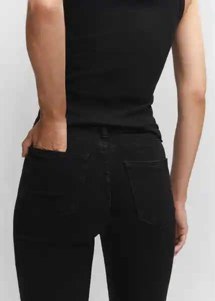 Jean Newanne Tejano Negro Talla 42 Mujer Mango