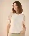 Camiseta Beige Arena Claro Talla M 601G201 Esprit