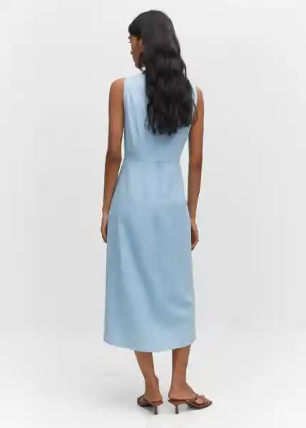 Vestido Sand-H Tejano Claro Talla L Mujer Mango