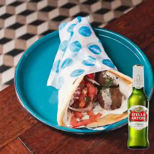 Combo Gyro de Falafel + Stella Artois 330 ml