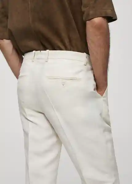 Pantalón Ortigia Crudo Talla 42 Hombre Mango