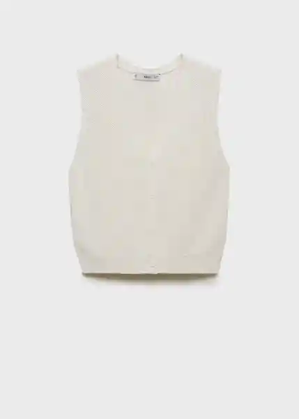 Chaleco Paloma Blanco Talla S Mujer Mango