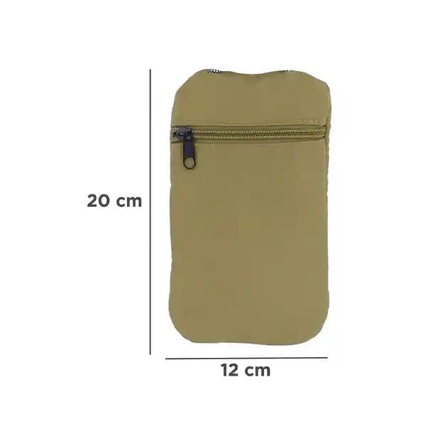 Bolso Mini Porta Celular Colección Romantic Verde Militar Miniso