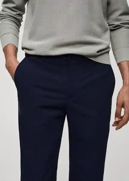 Pantalón Bologna Navy Talla 38 Hombre Mango