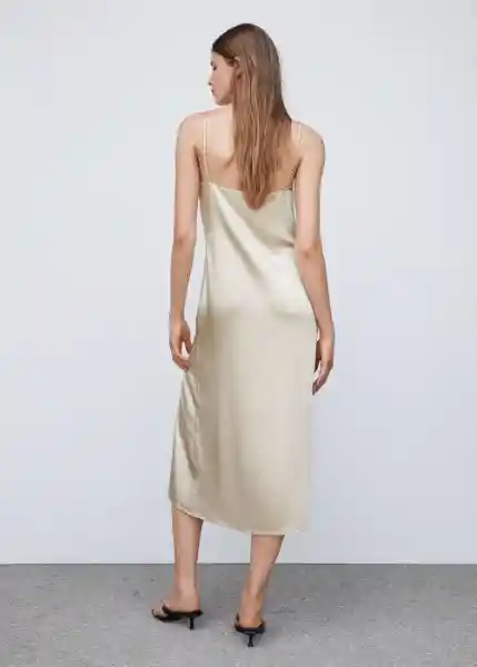 Vestido Tina-L Beige Talla S Mujer Mango