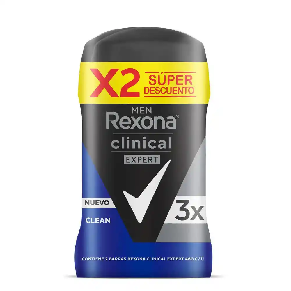 Rexona Desodorante Clinical Expert Clean en Barra