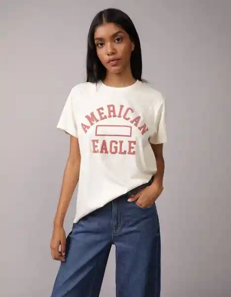 Camiseta Mujer Blanco Talla Medium 1151106 American Eagle