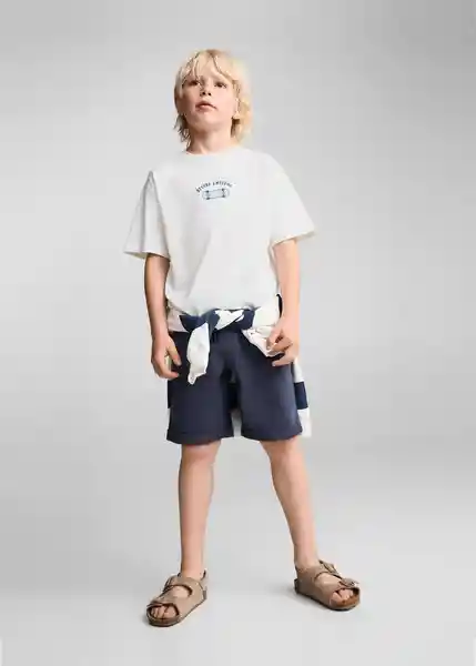 Camiseta Beyond Offwhite Talla 14 Niños Mango