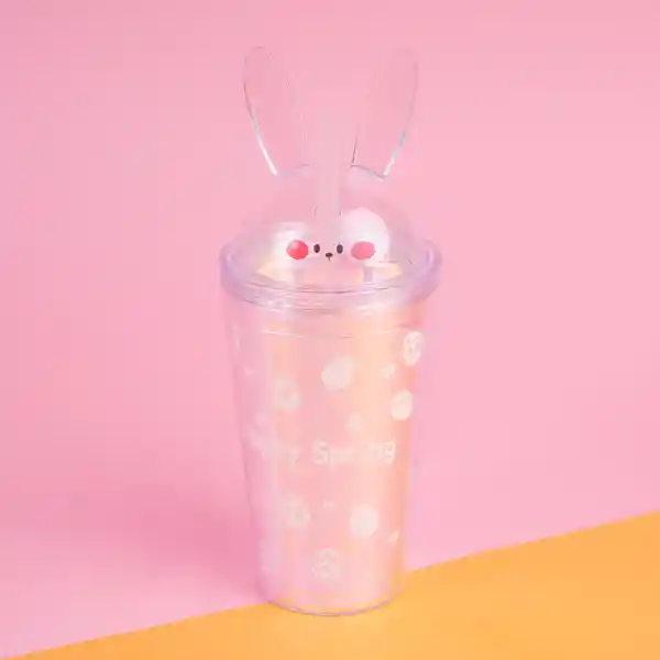 Vaso de Plástico Conejo Serie Easter Miniso