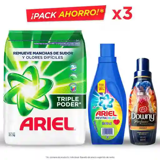 Detergente Y Suavizante Ariel 3 Unidad