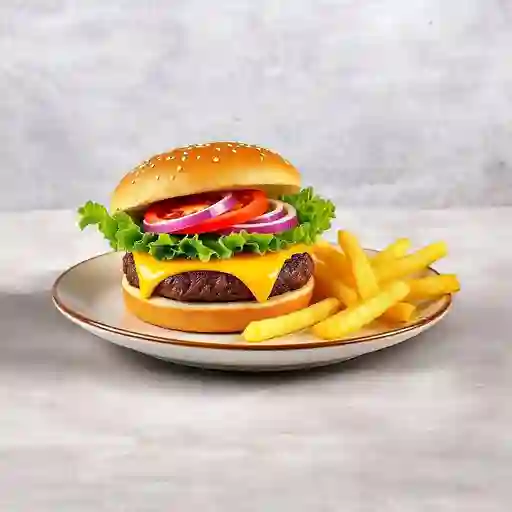 Hamburguesa Mor (Con Papas)