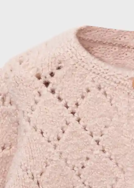 Cárdigan Rombo Rosa Light Talla 66 Niños Mango