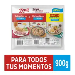 Zenú Combo Tradicional Salchichón + Salchicha + Mortadela