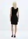 Vestido Paloma Negro Talla XL Mujer Mango