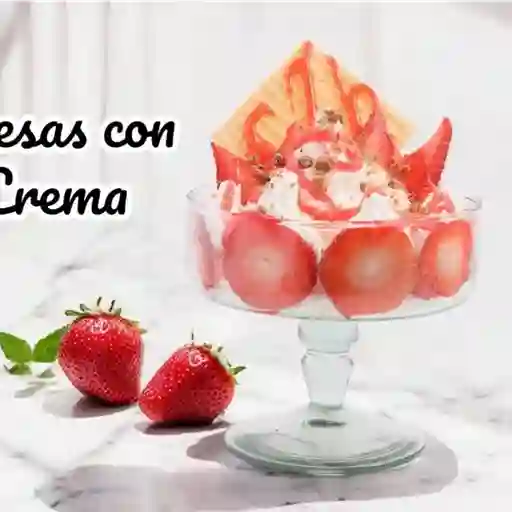 Fresas con crema