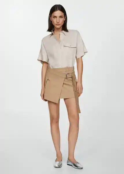 Camisa Pacha Arena Talla M Mujer Mango