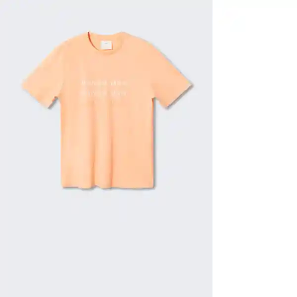 Camiseta Logohe-H Peach Talla S Hombre Mango