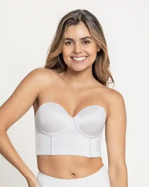 Leonisa Brasier Bustier Realce Alto Blanco T. 34