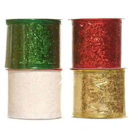 Cinta Navideña Surtida 6 cm x 2.74 m 831-Xmfe46-2523-3 Finlandek