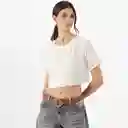 Blusa Cuello Redondo Manga Corta Blanco Talla XL 680288