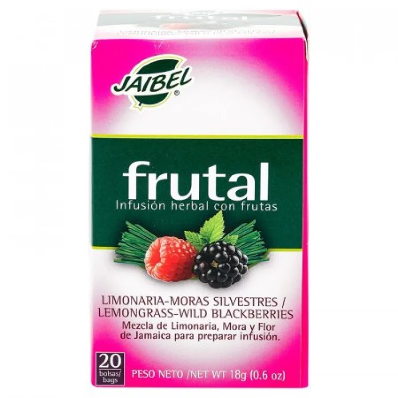 Jaibel Frutal Infusiones Sabor Limonaria y Moras Silvestres 20 und