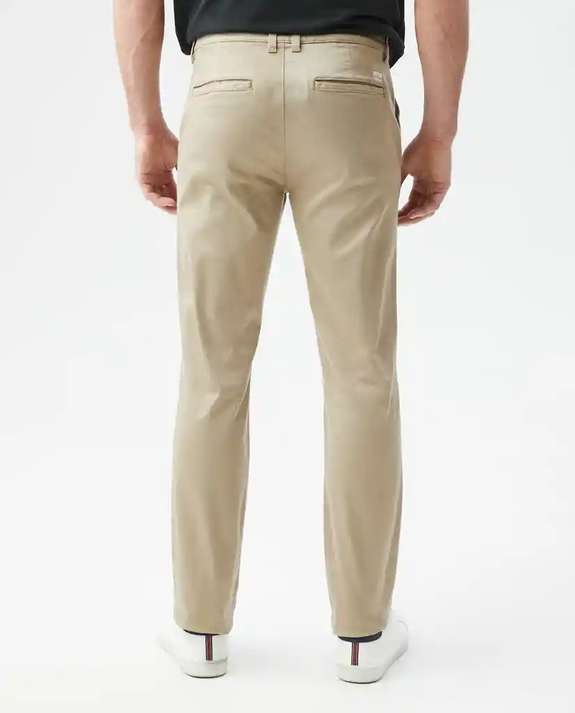 Pantalon Khakis Portland Beige Bosque Medio Talla 34 Hombre Chevignon