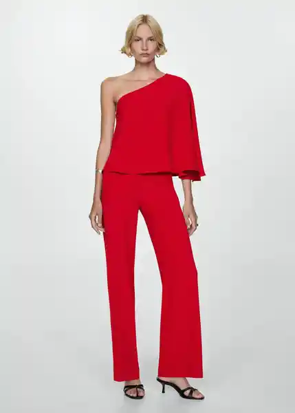 Enterizo Dedal-A Rojo Talla S Mujer Mango