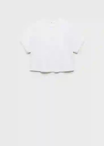 Camiseta Glasi Blanco Talla M Mujer Mango