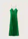 Vestido Keira Verde Talla L Mujer Mango