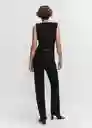Top Hame Negro Talla XS Mujer Mango
