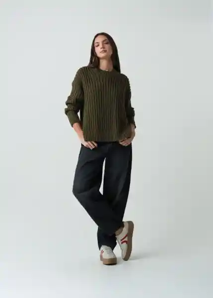 Saco Tejido Mujer Verde Galeras Ultraoscuro M/L 582G081 Naf Naf