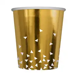 Vaso Triángulos Dorado Mate