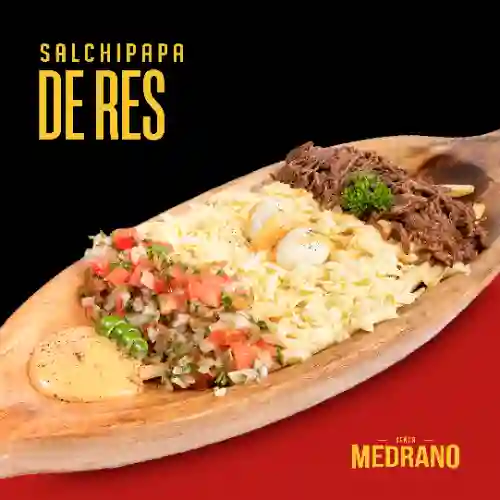 Salchipapa de Res