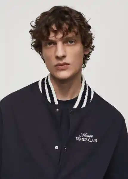 Chaqueta Raya Navy Talla M Hombre Mango