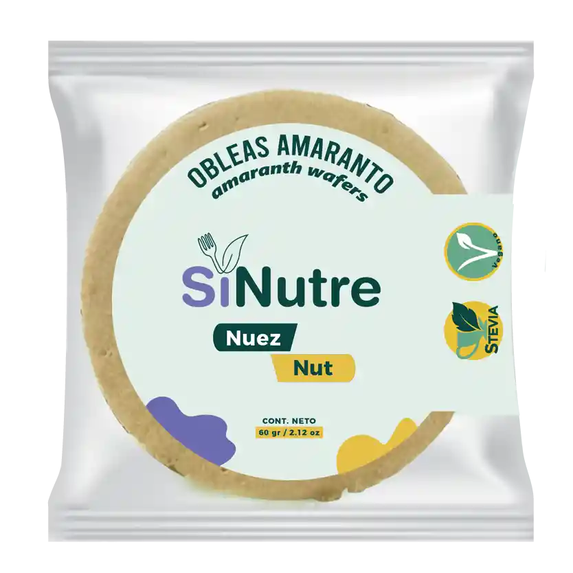 Obleas Nuez Sinutre 20 Unds