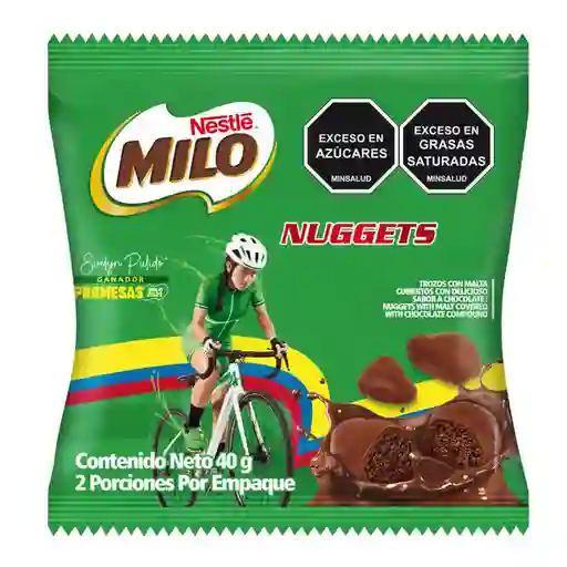 Milo Nugget Trozos Con Malta Cubiertos Sabor Chocolate 40 g