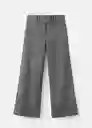 Pantalón Buttons Gris Talla 18 Teen Niñas Mango
