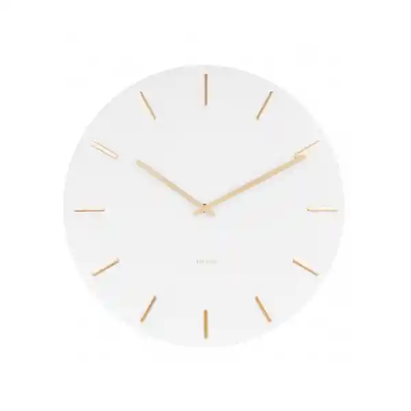 Present Time Reloj De Pared Charm Blanco Metal