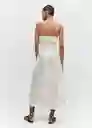 Vestido Chloe Off White Talla L Mujer Mango