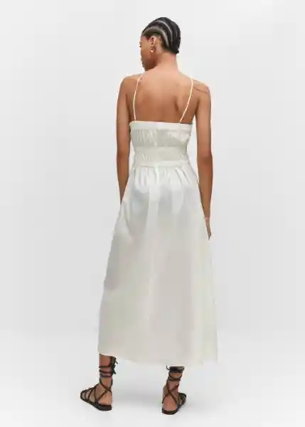 Vestido Chloe Off White Talla L Mujer Mango