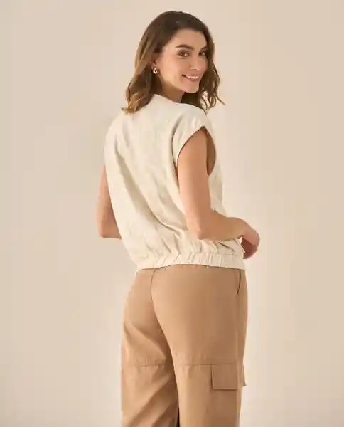 Chaqueta Crudo Beige Claro Talla M 423G005 Esprit