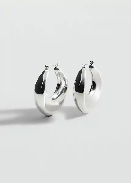 Pendientes Montse Plata Talla 99 Mujer Mango