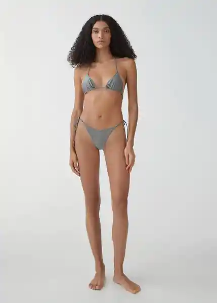 Top Bikini Lei Gris Talla M Mujer Mango