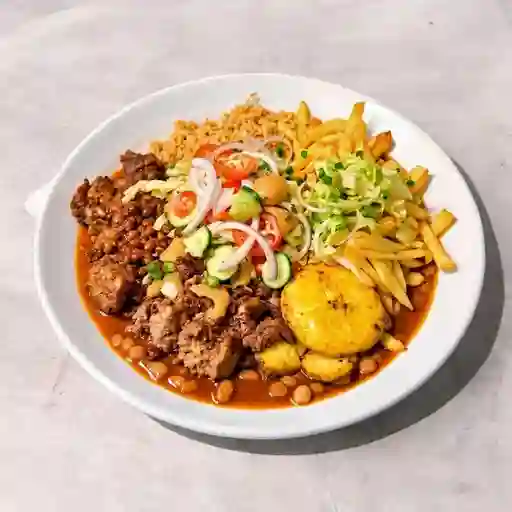 Bandeja Frijol Carne